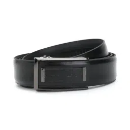 Louis Philippe Black Solid Formal Belt for Men-picture-31