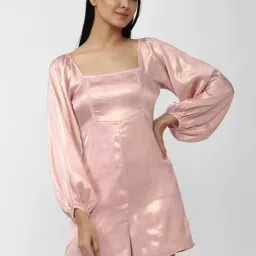 Forever 21 Pink Square Neck Playsuit-image-66