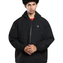 Calvin Klein Jeans Black Regular Fit Wind Cheater-image-71