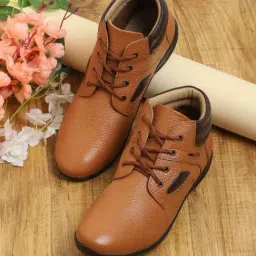 Red Chief Men's Tan Derby Boots-image-47