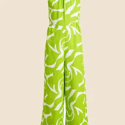 VERO MODA GIRL Lettuce Green Abstract Print Regular Jumpsuit image 4
