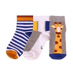 Thela Gaadi Kids Pack Of 3 Patterned Ankle-Length Socks image 1