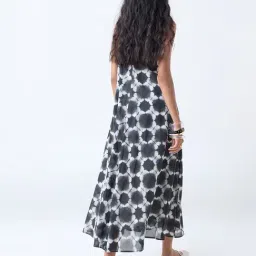 Bombay Paisley by Westside Black Abstract Design Cotton A-Line Dress image 2