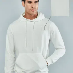 Hoversoul Ecru Regular Fit Printed Hoodie image 4