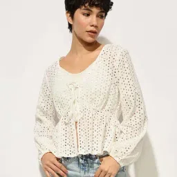 Only White Cotton Self Top-image-74