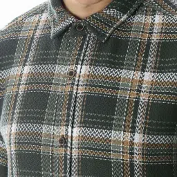Jack & Jones Duck Green Cotton Oversized Checks Shirt image 5