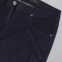 AD by Arvind Dark Blue Slim Fit Lightly Washed Jeans image 4