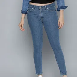 Levis Women Mid Rise 711 Skinny Fit Light Fade Stretchable Jeans-image-13