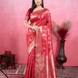 NIWAA Woven Design Zari Pure Silk Kanjeevaram Saree-picture-14