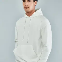 Hoversoul Ecru Regular Fit Printed Hoodie image 3