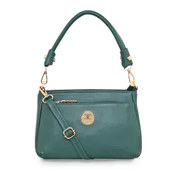 ESBEDA Green Color Puller Solid Sling Bag for Women (M) image 1