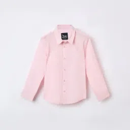 Blue Giraffe Boys Pink Pure Cotton Shirt-image-57