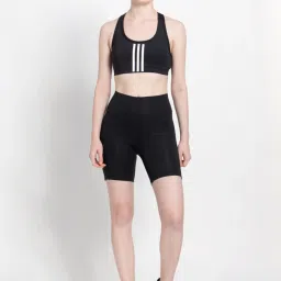 adidas Black Mid Rise Sports Shorts image 4
