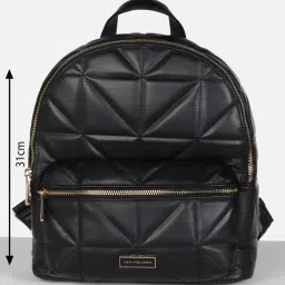 Van Heusen Black Quilted Backpack image 4