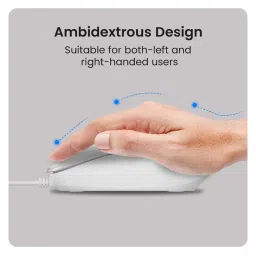 Portronics Toad 102 Wired Mouse with 3 Buttons & Clickable Scroll Wheel & 1.5m Long Cable (White) image 4