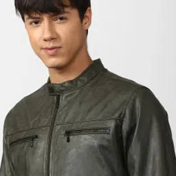 Peter England Green Regular Fit Jacket image 4