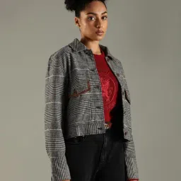 TOMMY HILFIGER Grey Checked Regular Fit Jacket image 3