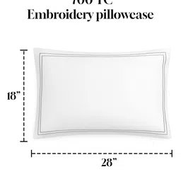 Oyvu White Cotton Soft Feel 700TC Queen Bedsheet & 2 Pillow Covers 108x90Inch image 2