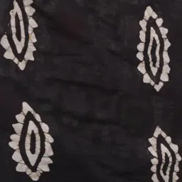 Unnati Silks Black Cotton Printed Saree With Unstitched Blouse image 4