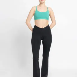 ADIDAS Women's Black YGA FLARED Trackpants image 4