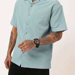 WROGN Urban Cool Seersucker Textured Oversized Shirt-picture-34