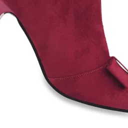 Shoetopia Women's Red Stiletto Pumps image 4