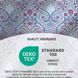 Layers Emaline Ethnic Blue 144 TC Cotton King Bed Sheet with 2 Pillow Covers image 4