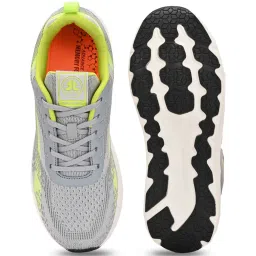 OFF LIMITS Men's SPRINTER Light Grey & Lime Punch Running Shoes image 4