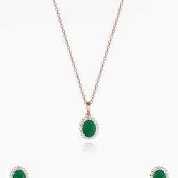 GIVA 925 Sterling Silver Rose Gold Set for Women-image-8