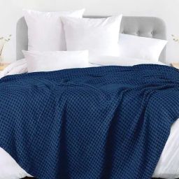 Urban Space Navy Cotton 150 GSM Ac Room Single Bed Blanket-picture-46