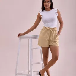 go colors! Go Colors Khaki Solid Shorts image 4