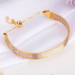 zavya Eternal Sparkle Layered Triple-Tone Plated 925 Sterling Silver Bracelet-picture-35