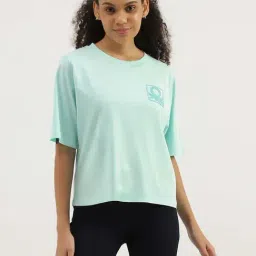United Colors of Benetton Sky Blue Cotton Printed T-Shirt-picture-19
