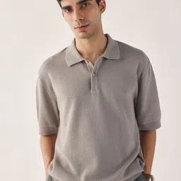 Andamen Men Structure Cotton Regular Fit Polo T-Shirt-picture-24