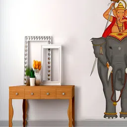 Decor Villa Multicolor Ganeshji With Elephant Wall Sticker image 4