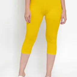 Gracit Yellow & Maroon Mid Rise Capris - Pack Of 3 image 5