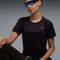 Puma Black & Red Regular Fit Printed Sports T-Shirt-image-60