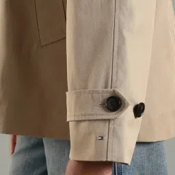 TOMMY HILFIGER Beige Regular Fit Pea Jacket image 5