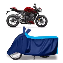 Auto Pearl Two Wheeler Cover for Triumph Street Triple RS - Cyan, Blue-image-17