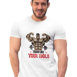 Letshandcraft Men Graphic Printed Round Neck Cotton T-shirt-picture-15