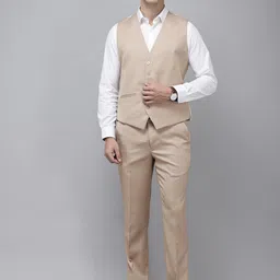 Park Avenue Self Design Single Breasted Super Slim Fit 3 Piece Party Suits image 2