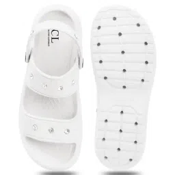 Carlton London Women's White Sling Back Sandals image 4