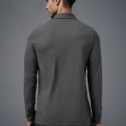 Technosport Men Brand Logo Polo Collar Anti Static Slim Fit T-shirt image 4