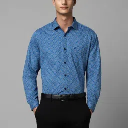 Allen Solly Blue Cotton Slim Fit Printed Shirt-picture-44