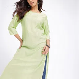 Anouk Rustic Self Striped Straight Kurta-picture-36