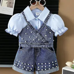 YK Girls Embellished Top with Shorts Clothing Set-picture-53