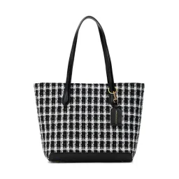 MIRAGGIO Frida Tweed Tote Bag -Black (L)-image-5