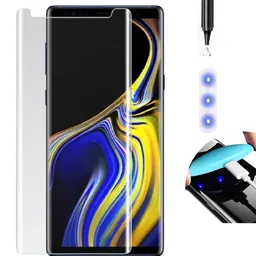 NISHTECH Advanced HD+ Curved UV Tempered Glass Screen Protector Designed for Samsung Galaxy Note 8, Note 9 || Full Screen Coverage with Easy Installation Kit (Anti-Scratch) image 1
