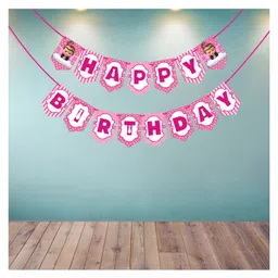 Wobbox Happy Birthday Banner, Boss Baby Theme Decoration Items Pink -Pack Of 1-image-90