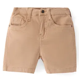 Babyhug Twill Woven Shorts With Stretch - Khaki-picture-24